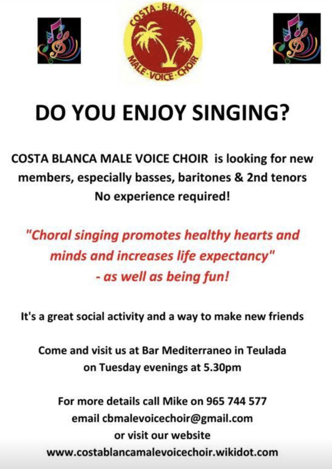 Costa Blanca Male Voice Choir